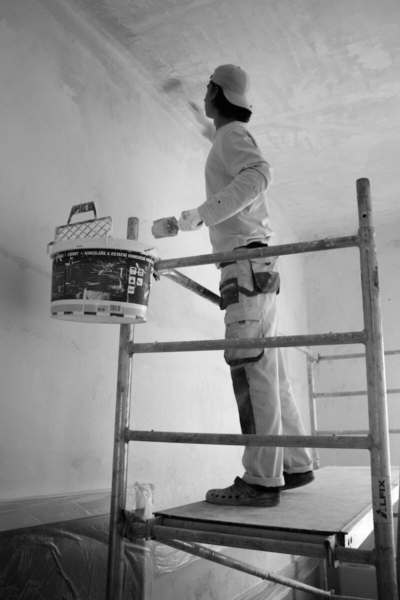 House painter painting wall in Adelaide