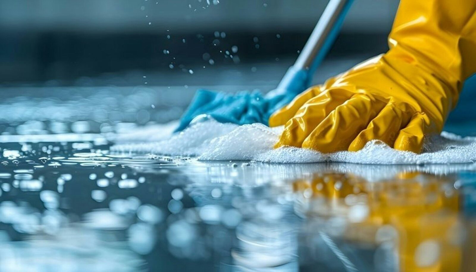 House cleaner cleaning floor in Perth