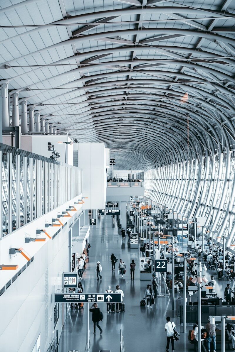 People inside airport terminal in Melbourne