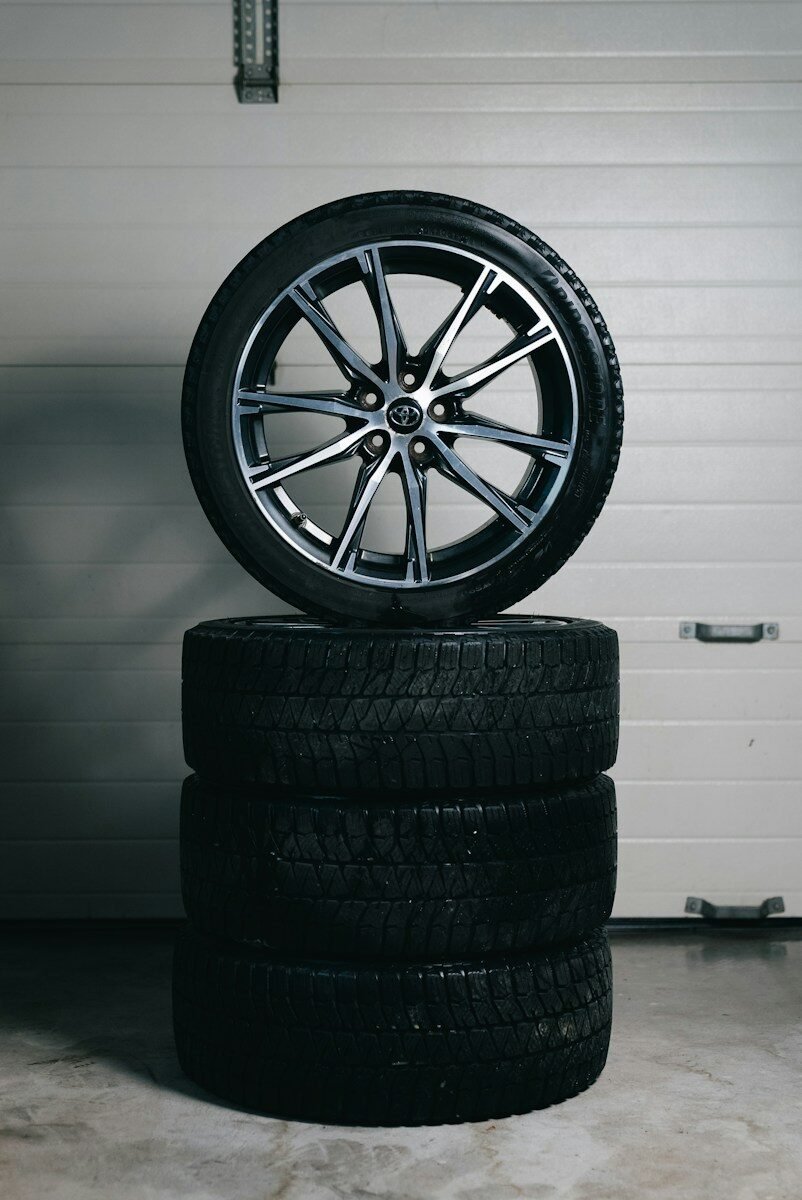 Car tyres stack in Perth