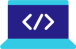 Dual-tone icon representing a secure HTTP or website connection with a browser window